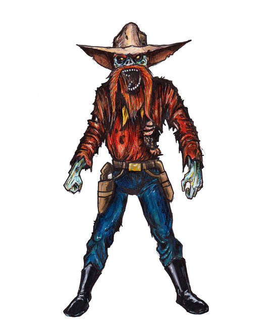 Horror Toons - Yosemite Sam - 8x10 PRINT/Reproduction - Signed by Artist